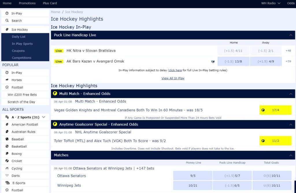 William Hill Sports Betting Site