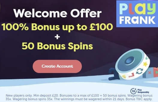 PlayFrank Casino Bonus Code