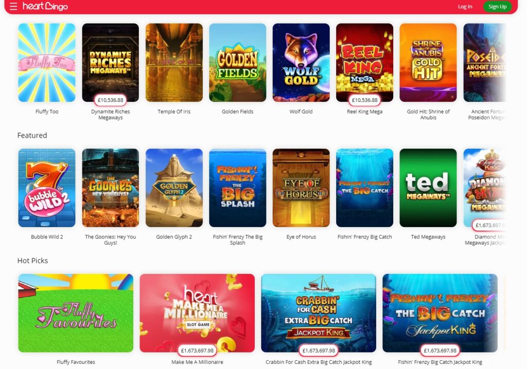 Heart Bingo Games and Slots