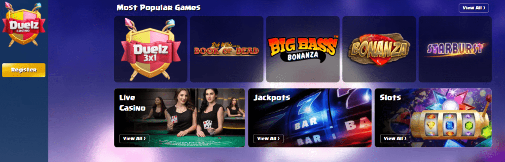 Duelz Casino Games & Slots