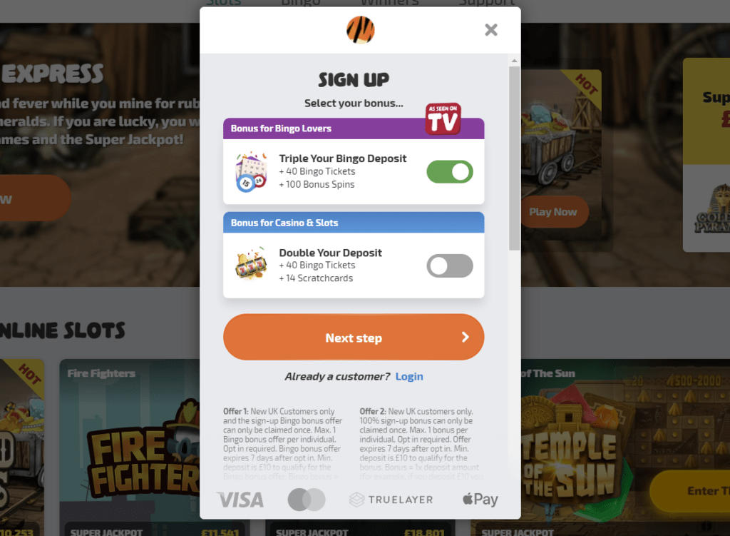 Happy Tiger Casino Sign up Bonuses