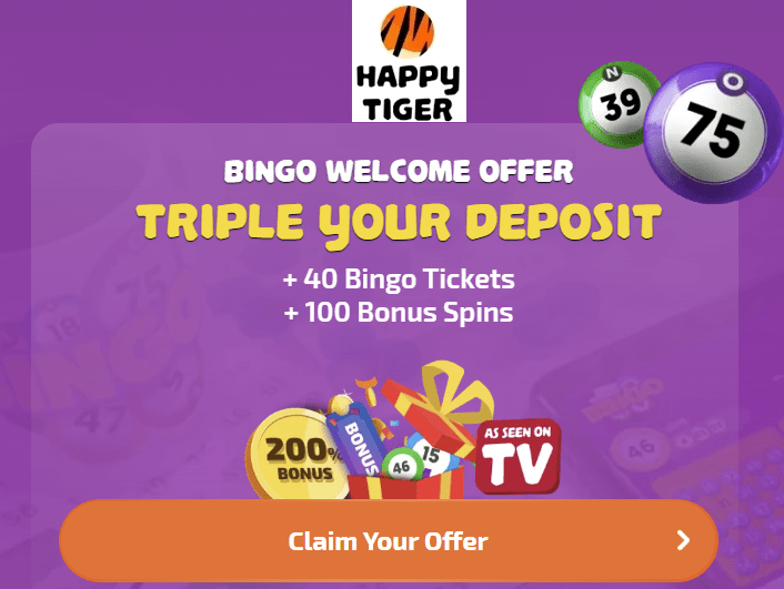 happy tiger welcome bonus UK