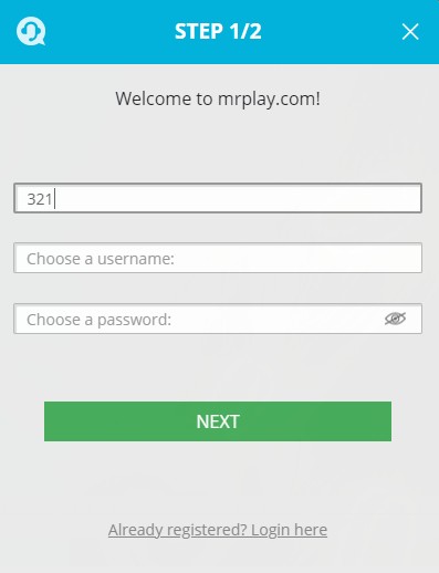MR Play registration and login 