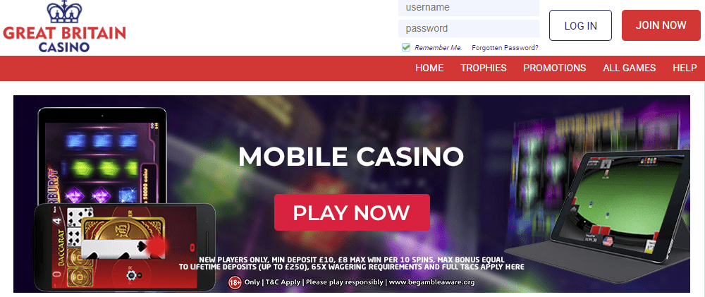 Great Britain mobile casino app