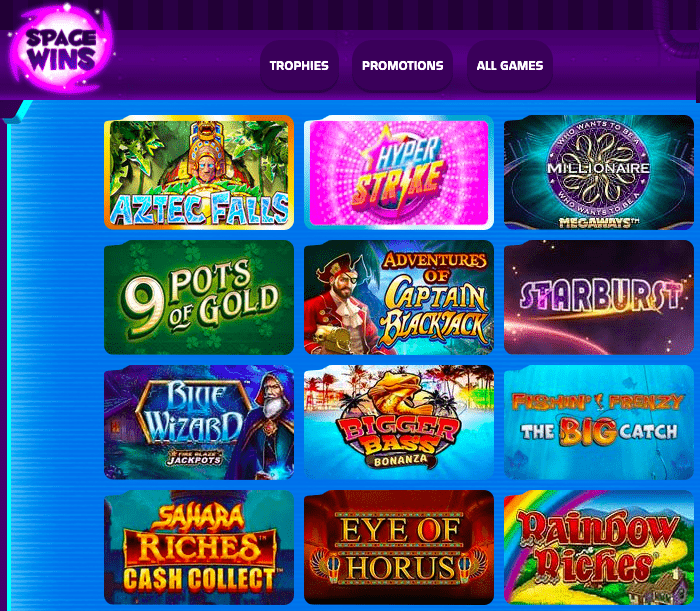 Space Wins Casino Bonus