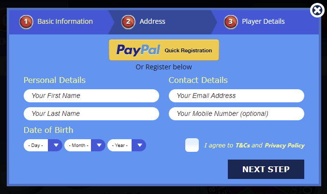 Spice Bingo reg form