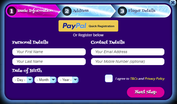 Slots Kingdom promo code registration