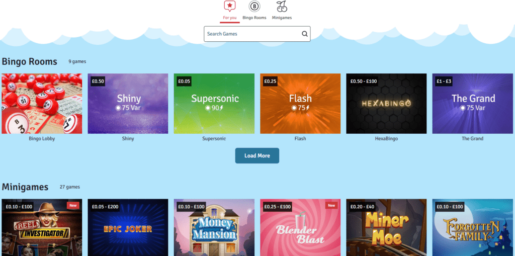 Bingo.com Games and Bingo Rooms