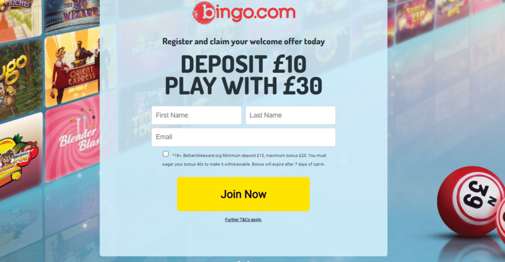 BIngo.com Welcome Offer