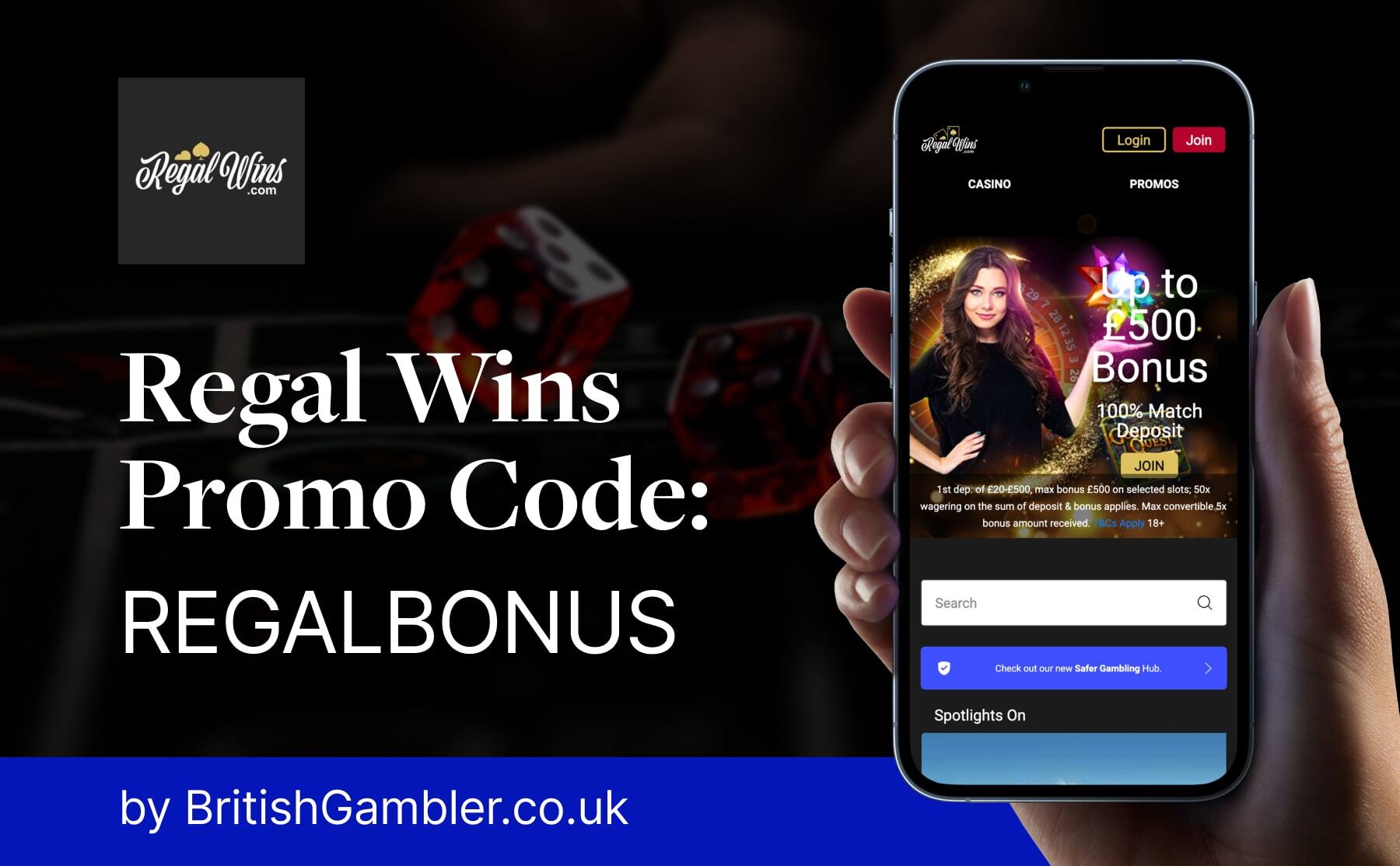 gambling offer bonus code for Regal Wins casino