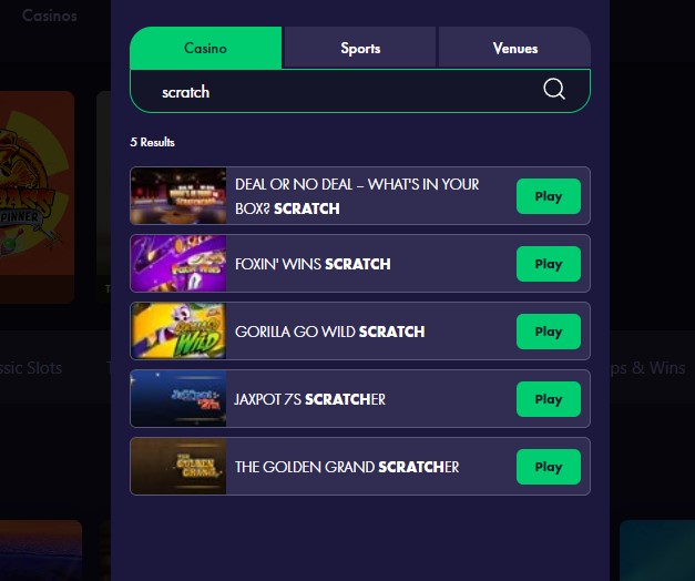 Scratch cards online UK