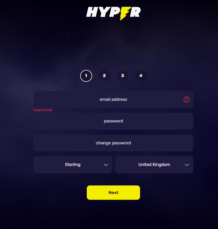Hyper Casino Sign up 