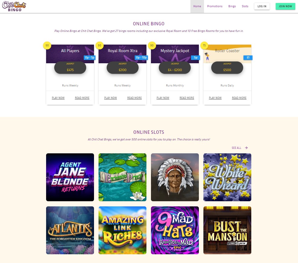 Chit Chat Bingo Casino Promos