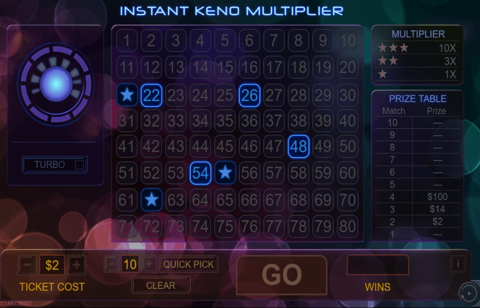 Keno Games Online UK