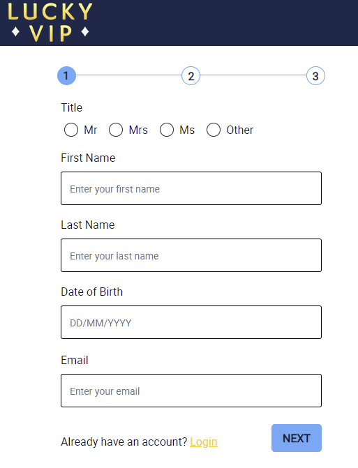 LuckyVip Promotion Sign Up