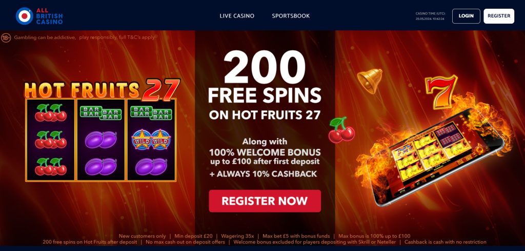 200 Free Spins Bonus UK