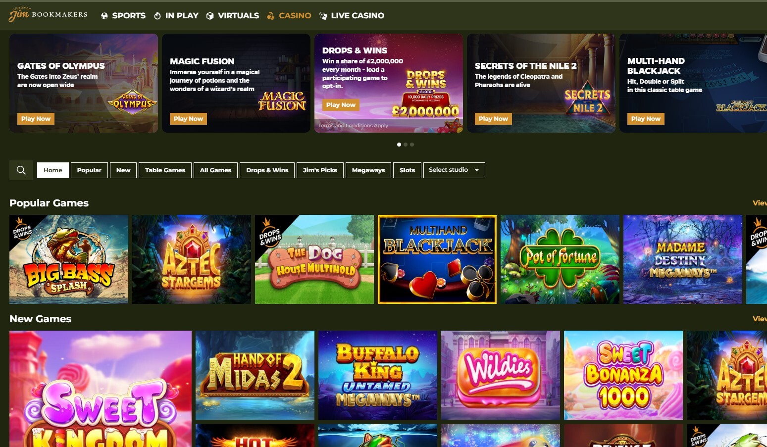Gentleman Jim Casino Bonuses UK