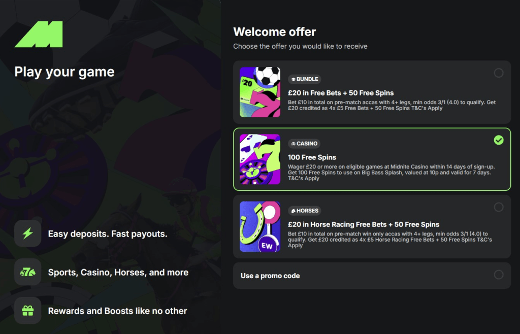 Uk casino sites - Midnite Casino