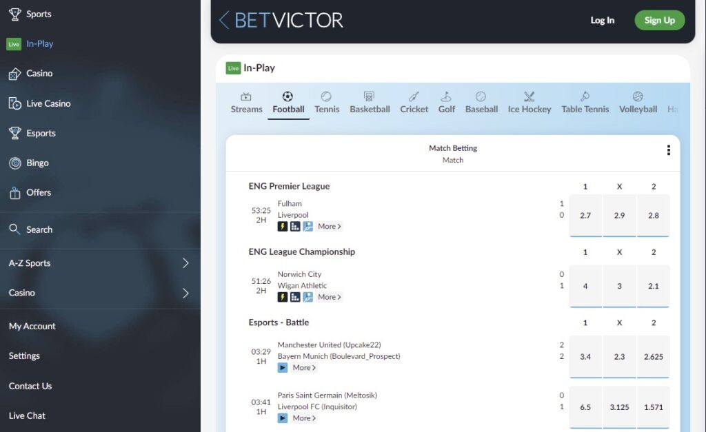 BetVictor Sports Betting Bonus UK