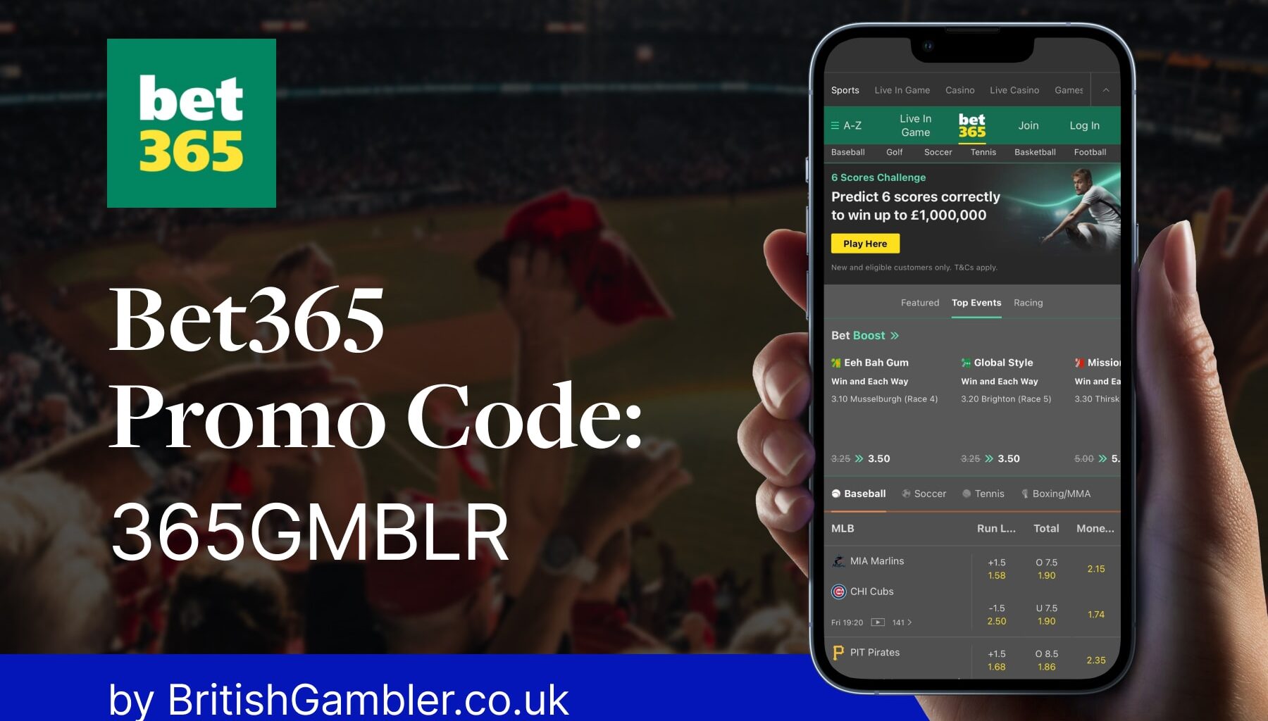 bet365 bonus code for UK 365GMBLR