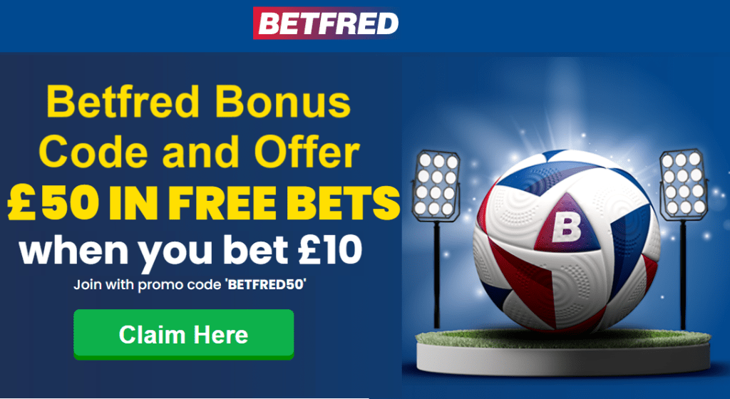 betfred free bet bonus code UK