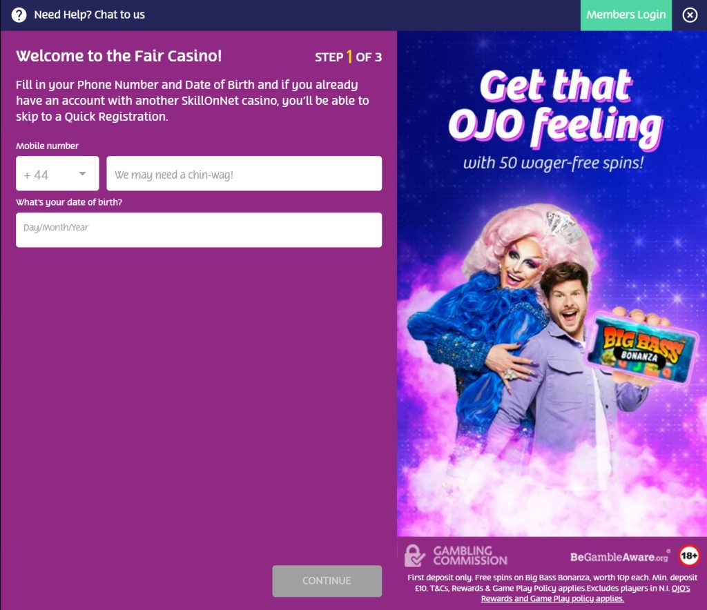 PlayOjo Casino UK sign up offer