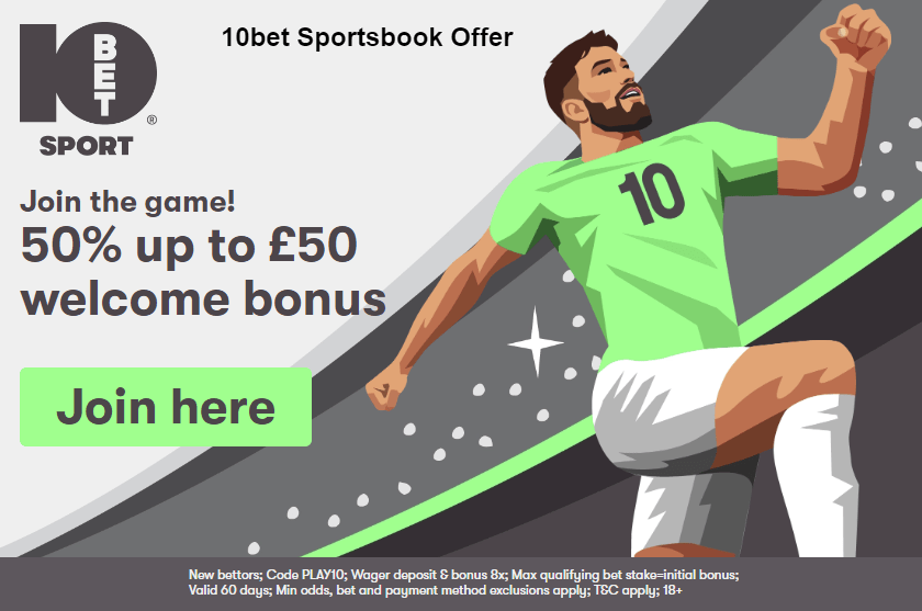 10bet free bet promo code for UK