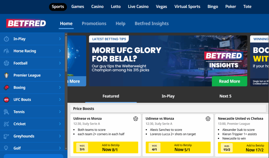 Online Bookmakers for Custom Bets - Betfred