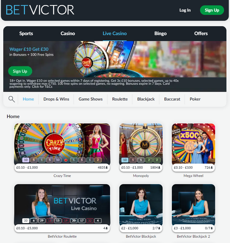BetVictor Casino Welcome Bonus