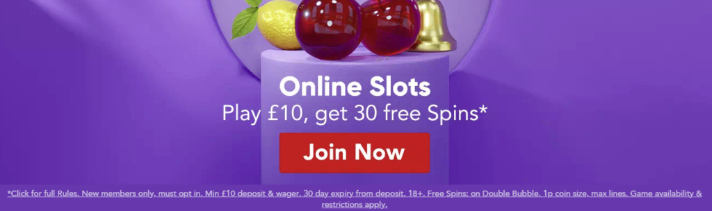 Online slots at Virgin Games with free spins promo