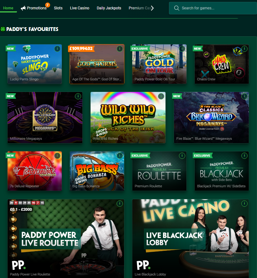 best slot games on paddy power