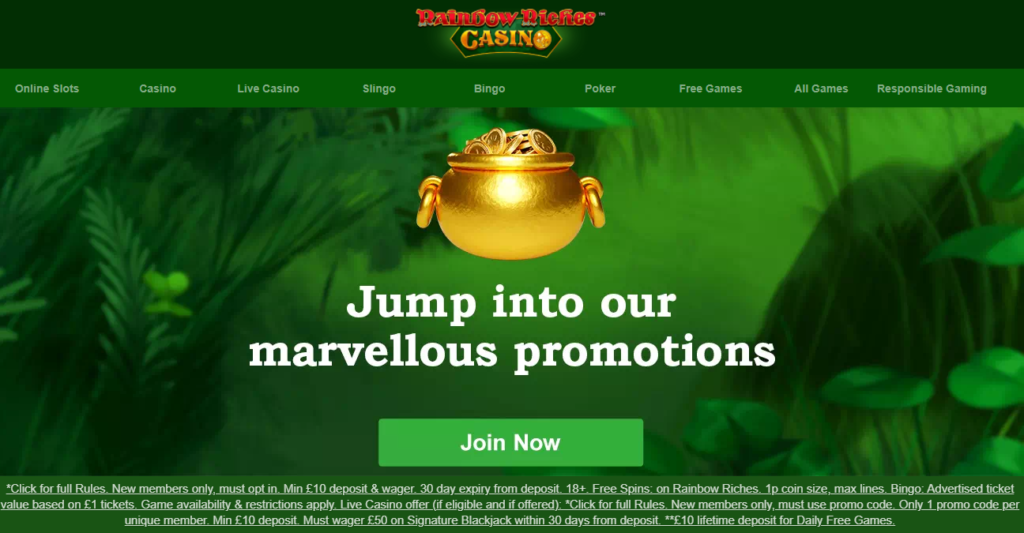 rainbow riches promotions