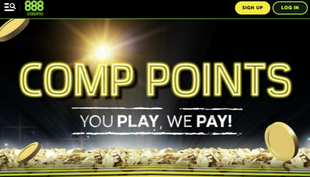888 Casino Comp Bonus Points