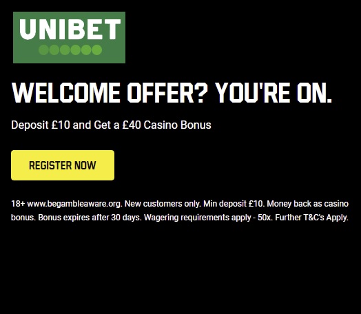 unibet slots bonus