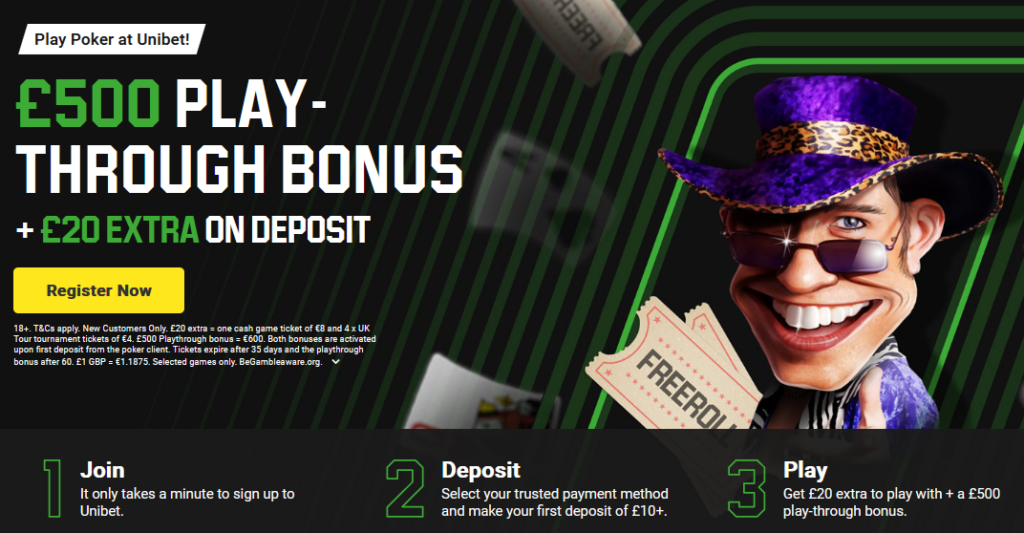 unibet poker welcome bonus