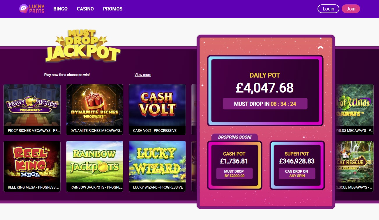 LuckyPants Casino Review (UK), Promo Code PANTSGMBLR Slots & Spins