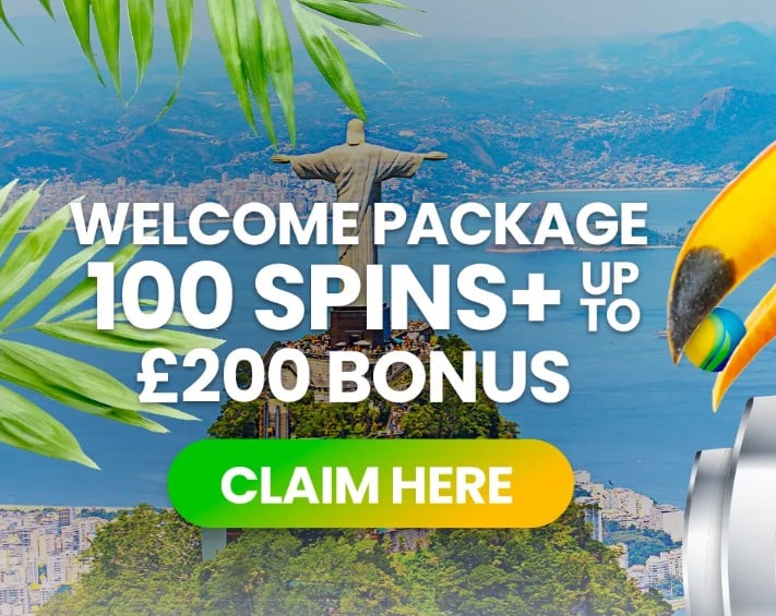 100 free spins bonus banner