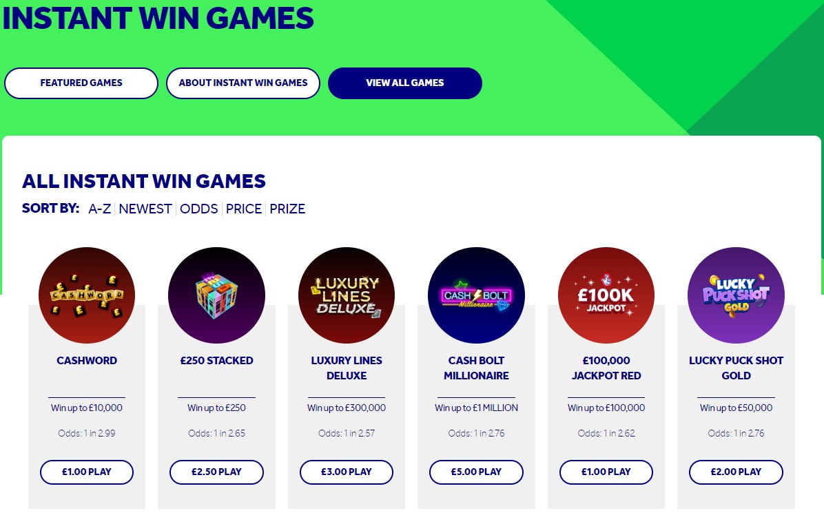 Which UK Websites Offer the Best Online Instant Win Games?