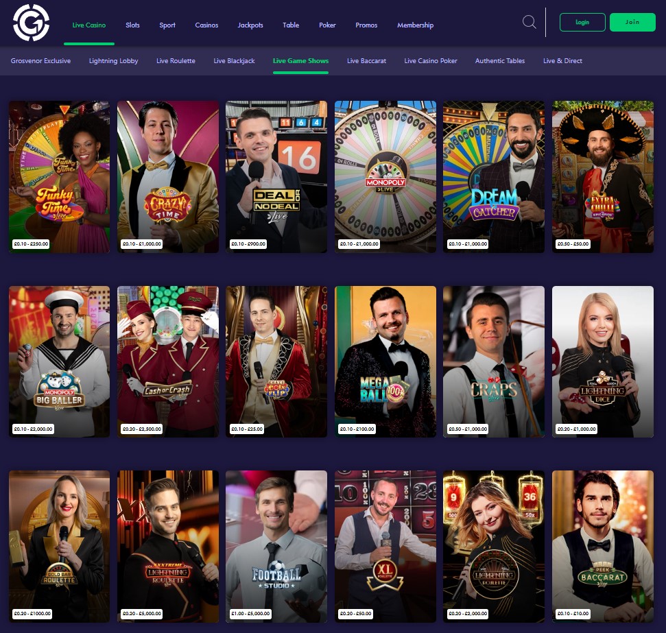 Game Show Live - Jogos de Casino e Slots de Game Show