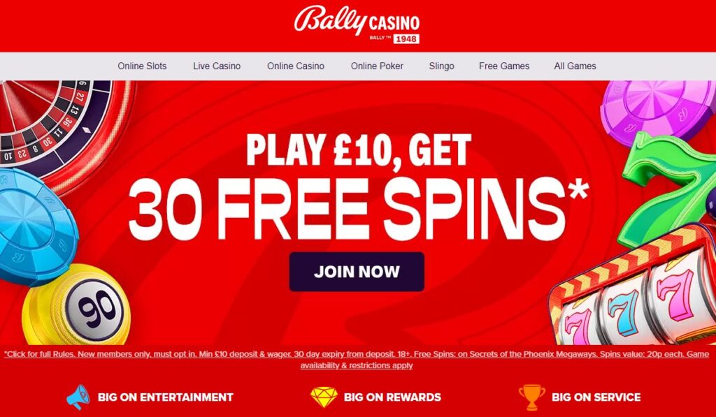 The Bally Casino Promo Code UK 2024 Play With 30 No Wager Spins