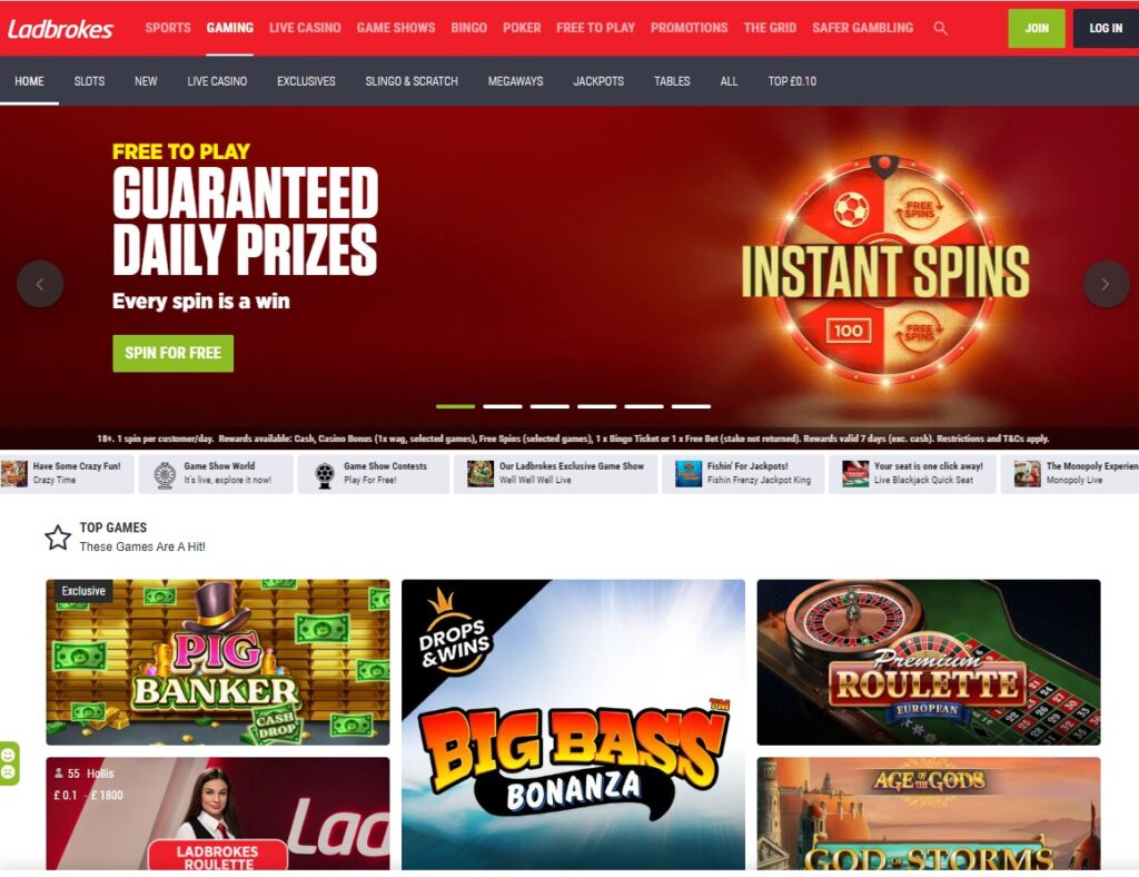 Ladbrokes Casino Gaming