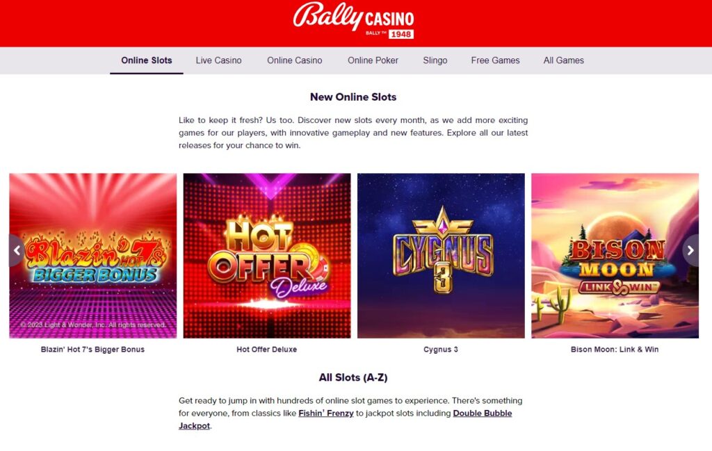 online slots with best bonus games