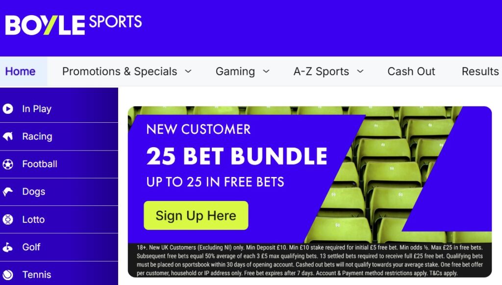 BoyleSports Welcome Free Bet Bonus