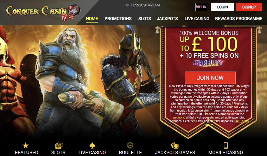 conquercasino uk bonus