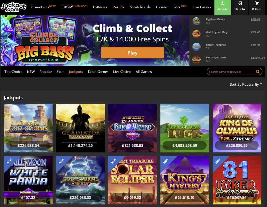 jackpot com progressive slots and casino games