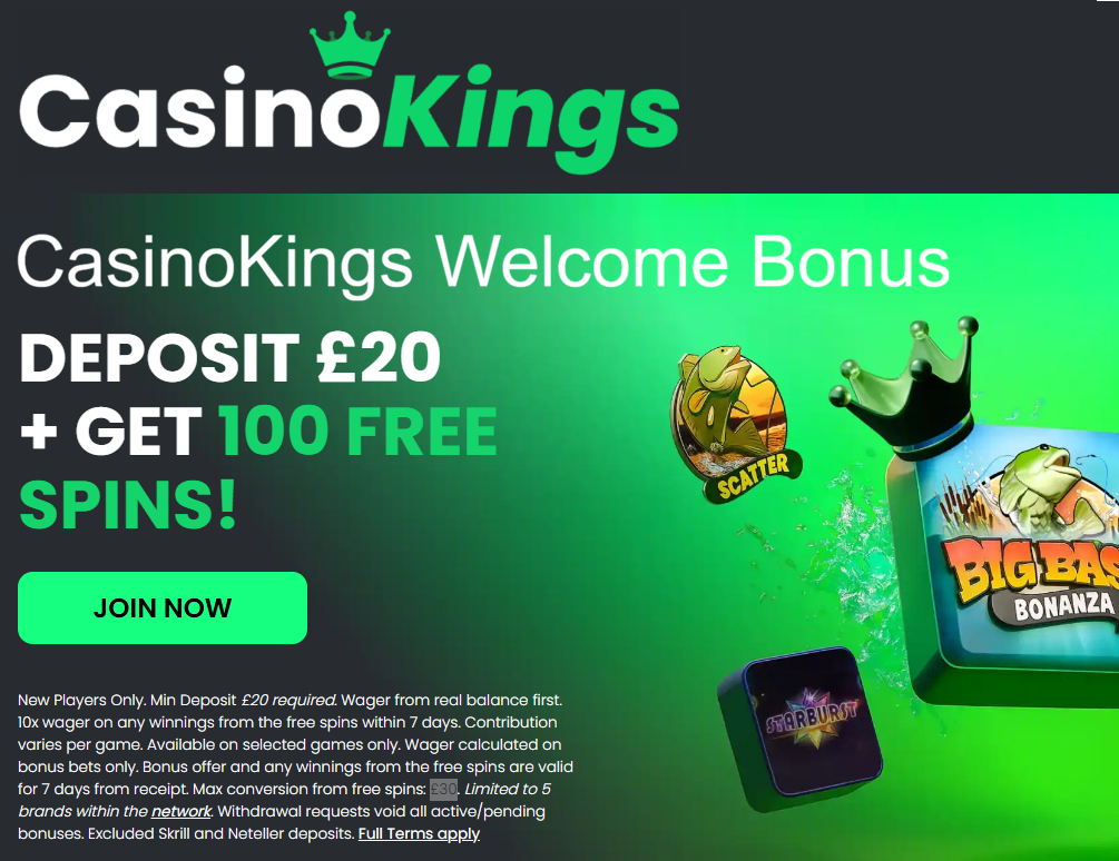 Casino Kings Welcome Bonus Offer