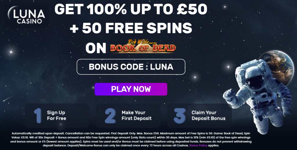 Luna casino bonus code