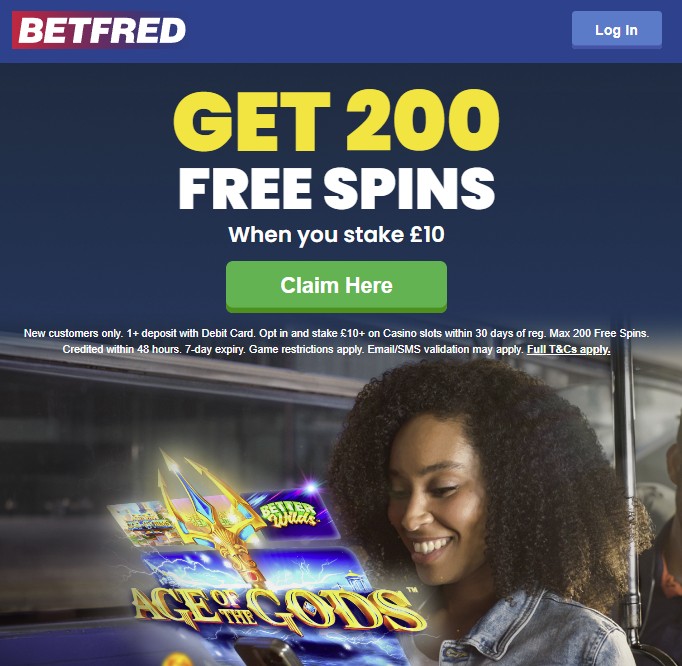 no wager free spins bonus at Betfred Casino UK