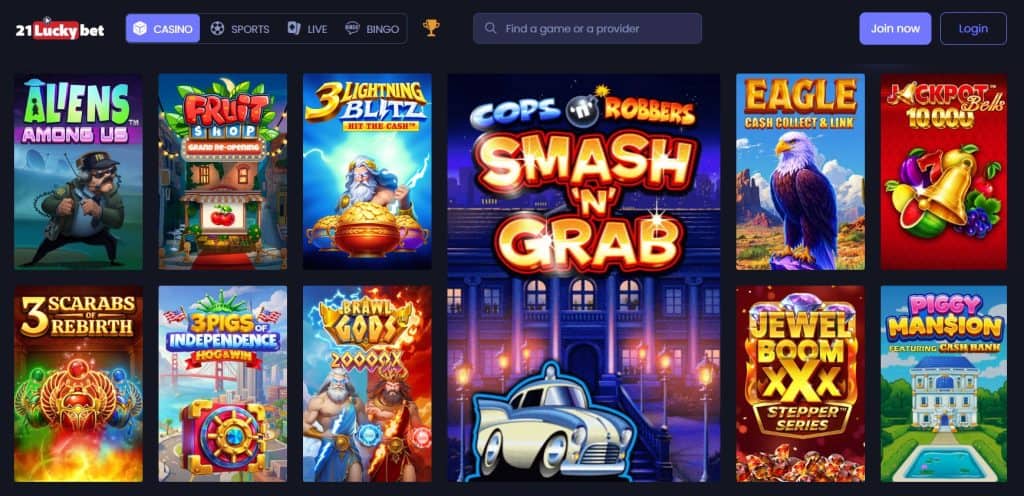 21LuckyBet Casino Games