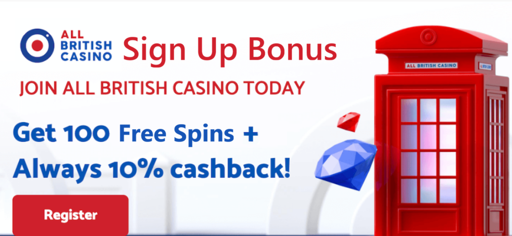 All British Casino Joining Welcome Bonus UK